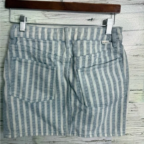 Billabong Blue and White Striped Pencil Skirt mini size 27 - Picture 5 of 6
